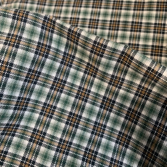 Eddie Bauer plaid maroon/grey wrinklefree buttondown Tall L. - Picture 4 of 10